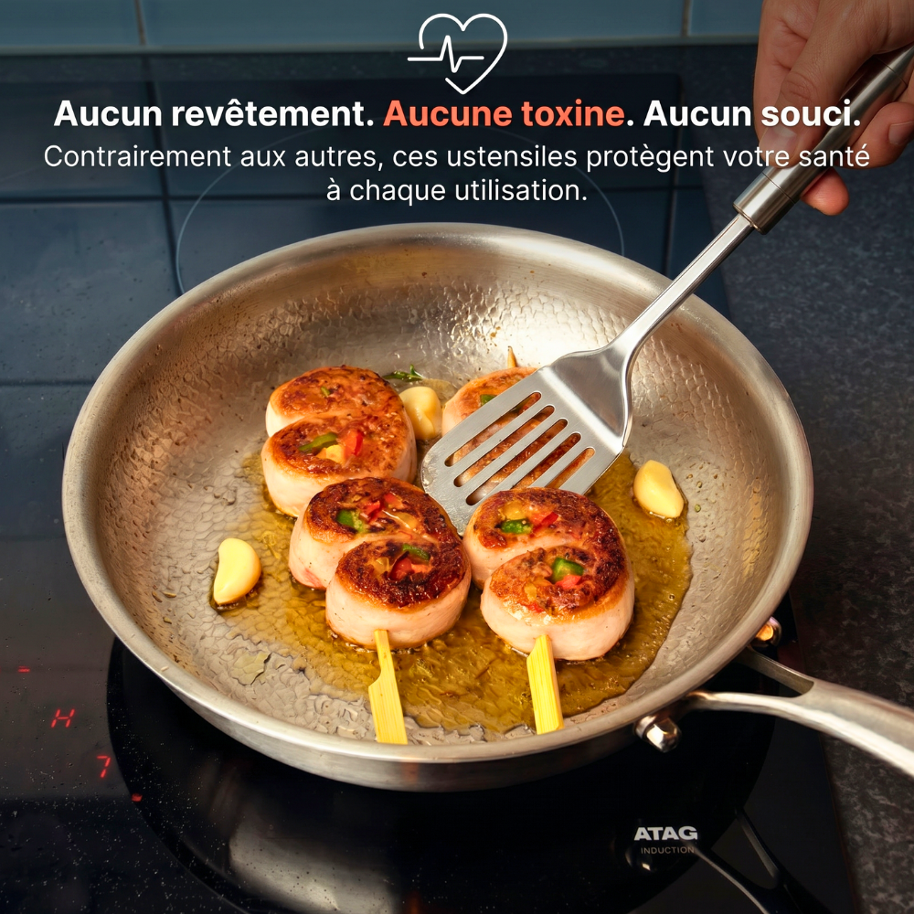 Coffret Signature | 5 Ustensiles en Acier Inoxydable
