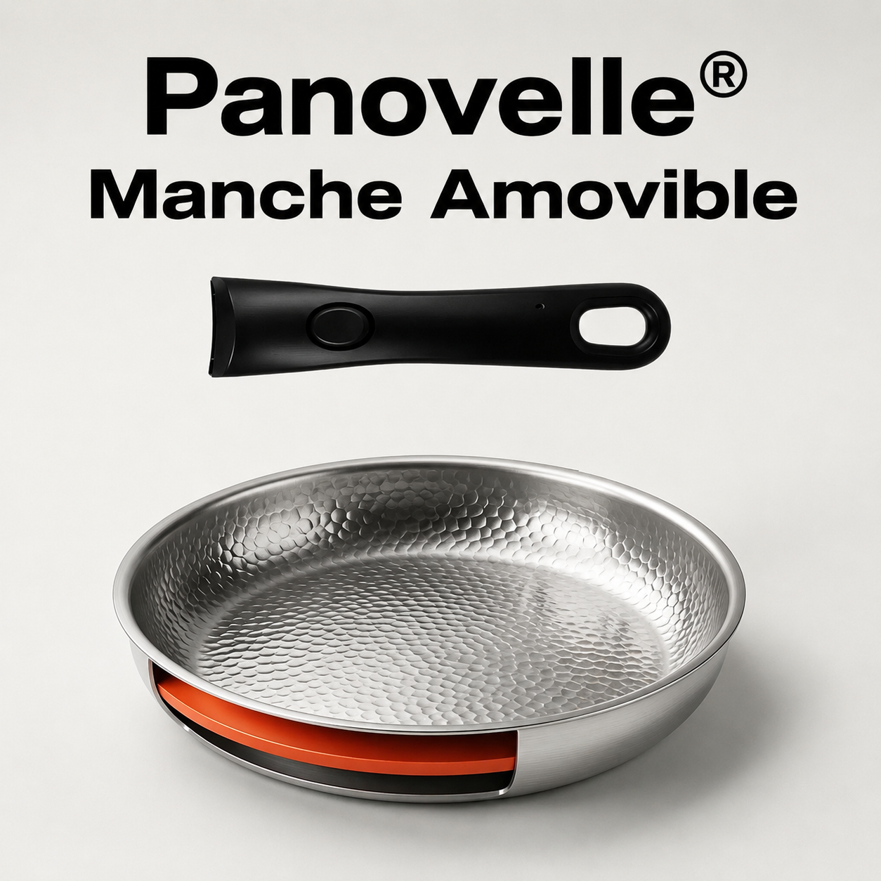 Panovelle® - Poêle avec Manche Amovible