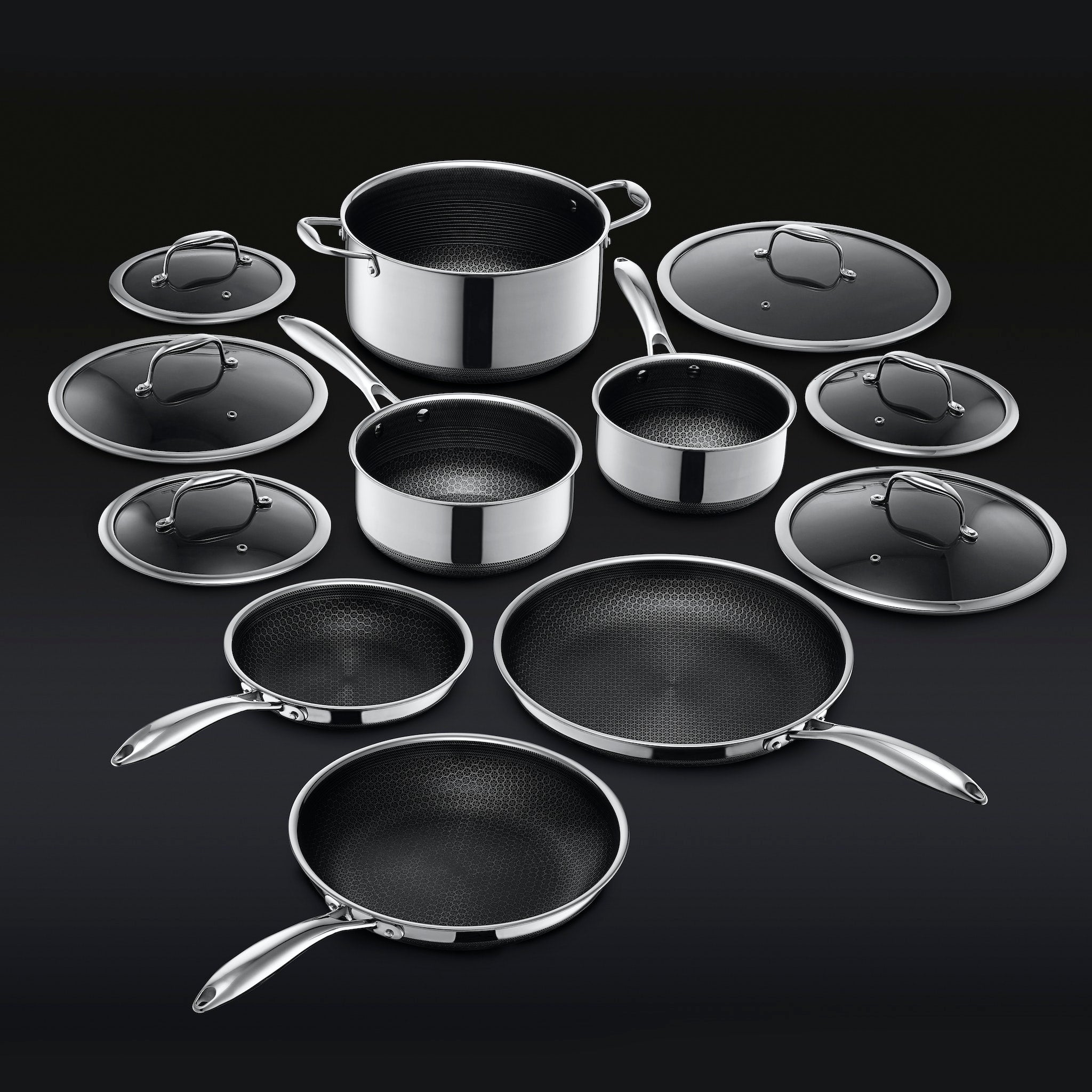 Batterie de cuisine hybride 12 pièces