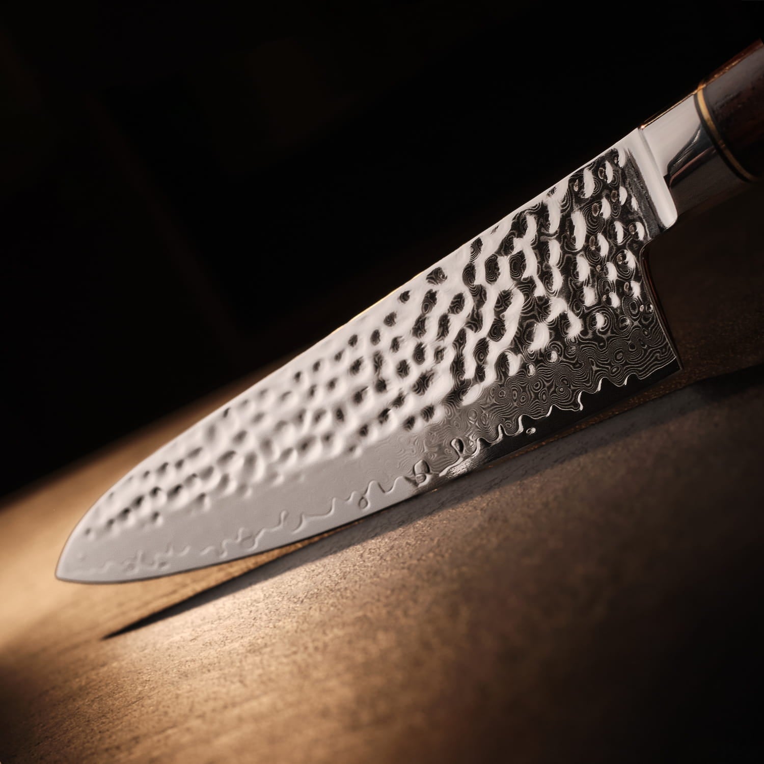 Couteau de chef Raijin en acier Damas 8,5″