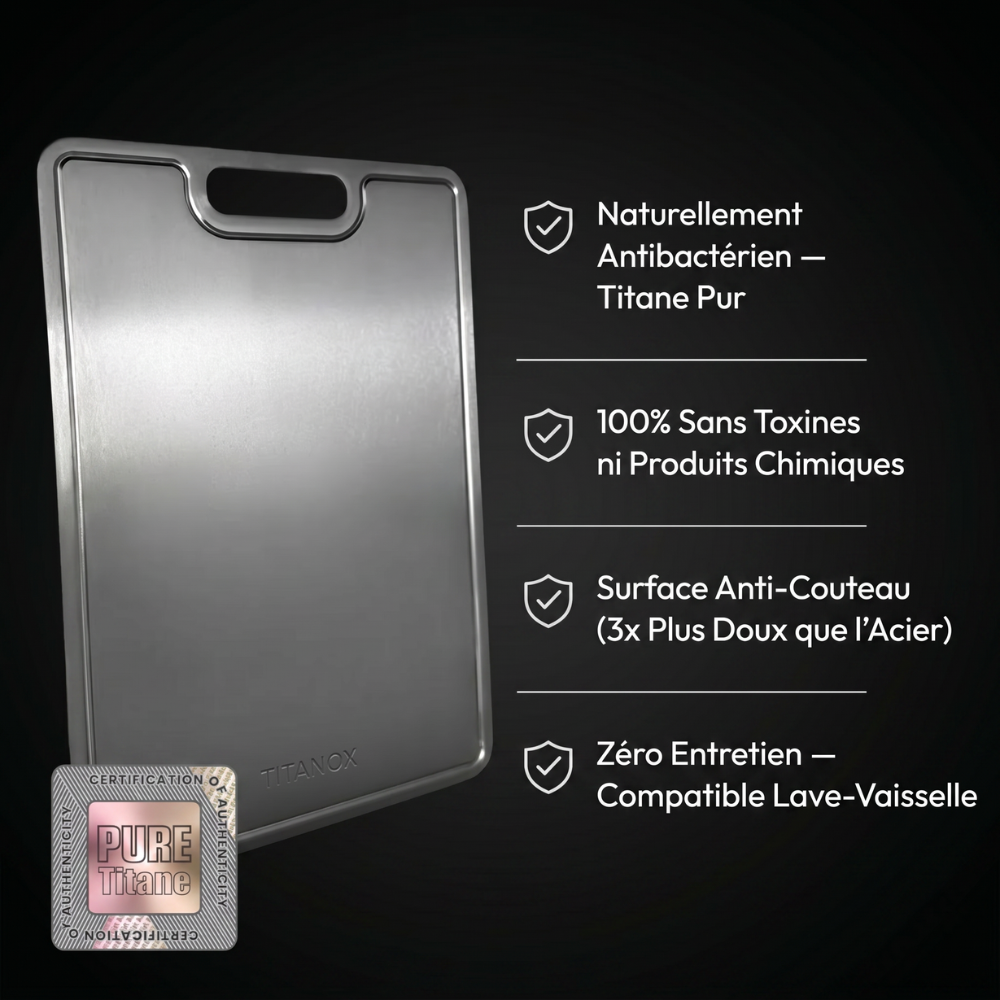 Planche de découpe en Titane Pur – TITANOX®