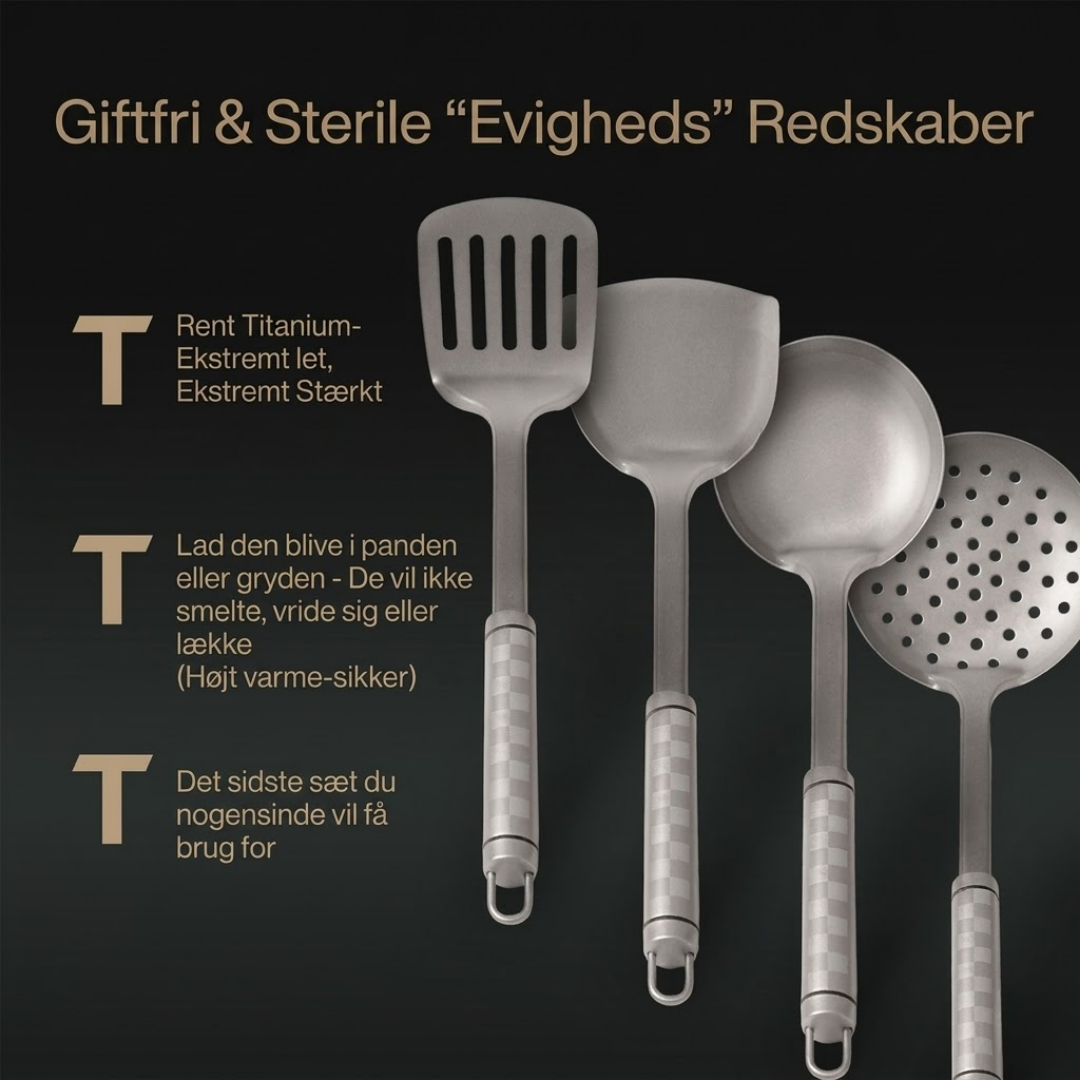 Set de couverts en titane pur (4 pièces)