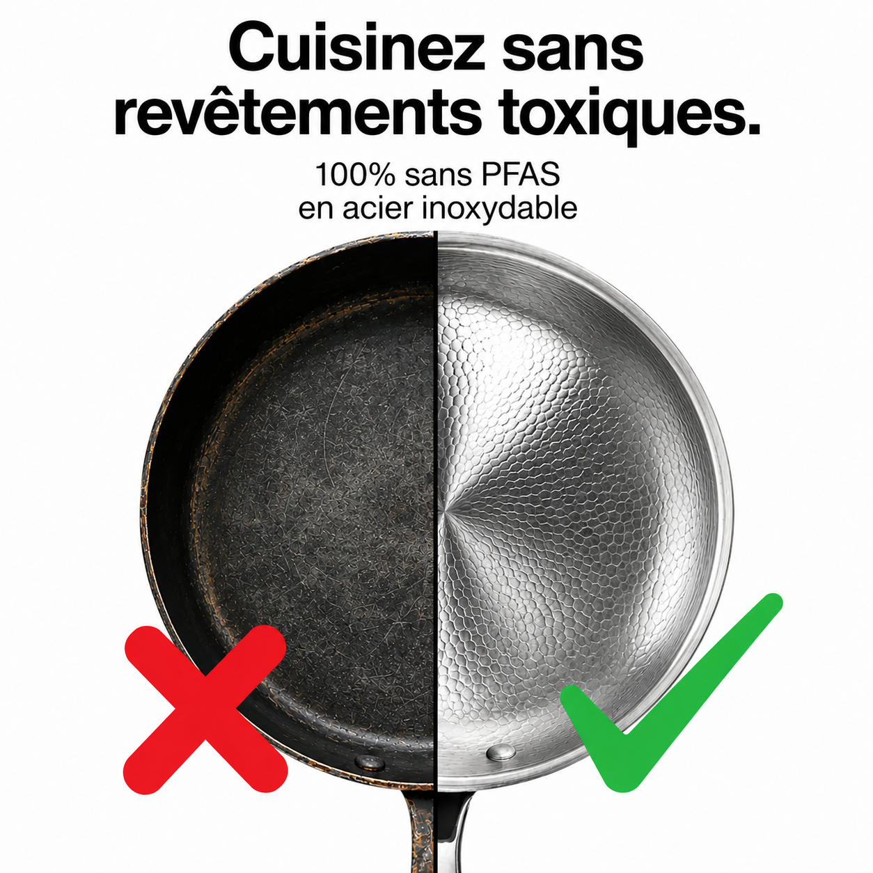 Poêle ®en Titane Martelé