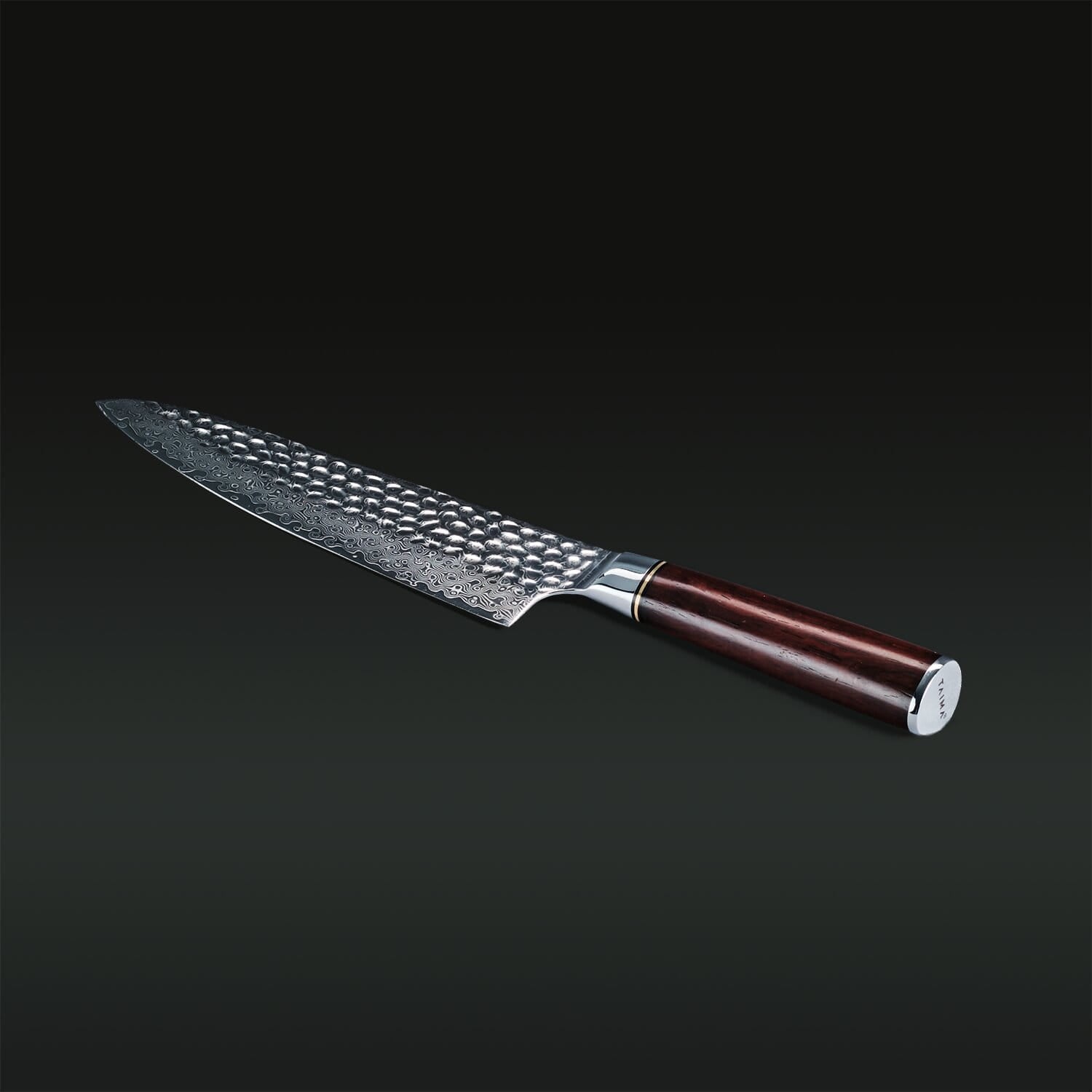 Couteau de chef Raijin en acier Damas 8,5″